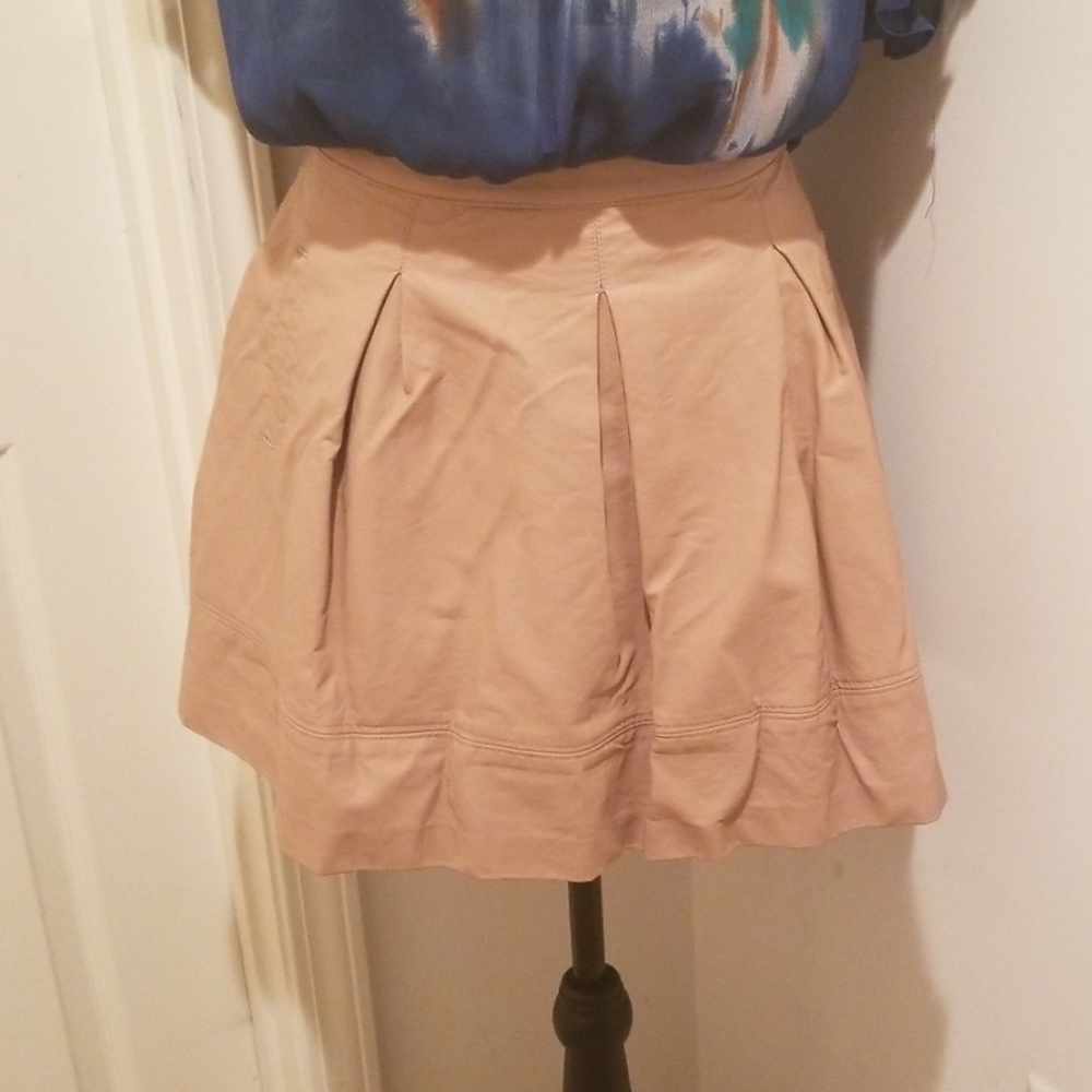 Forever 21 Pleated Faux Leather  Mini Skirt